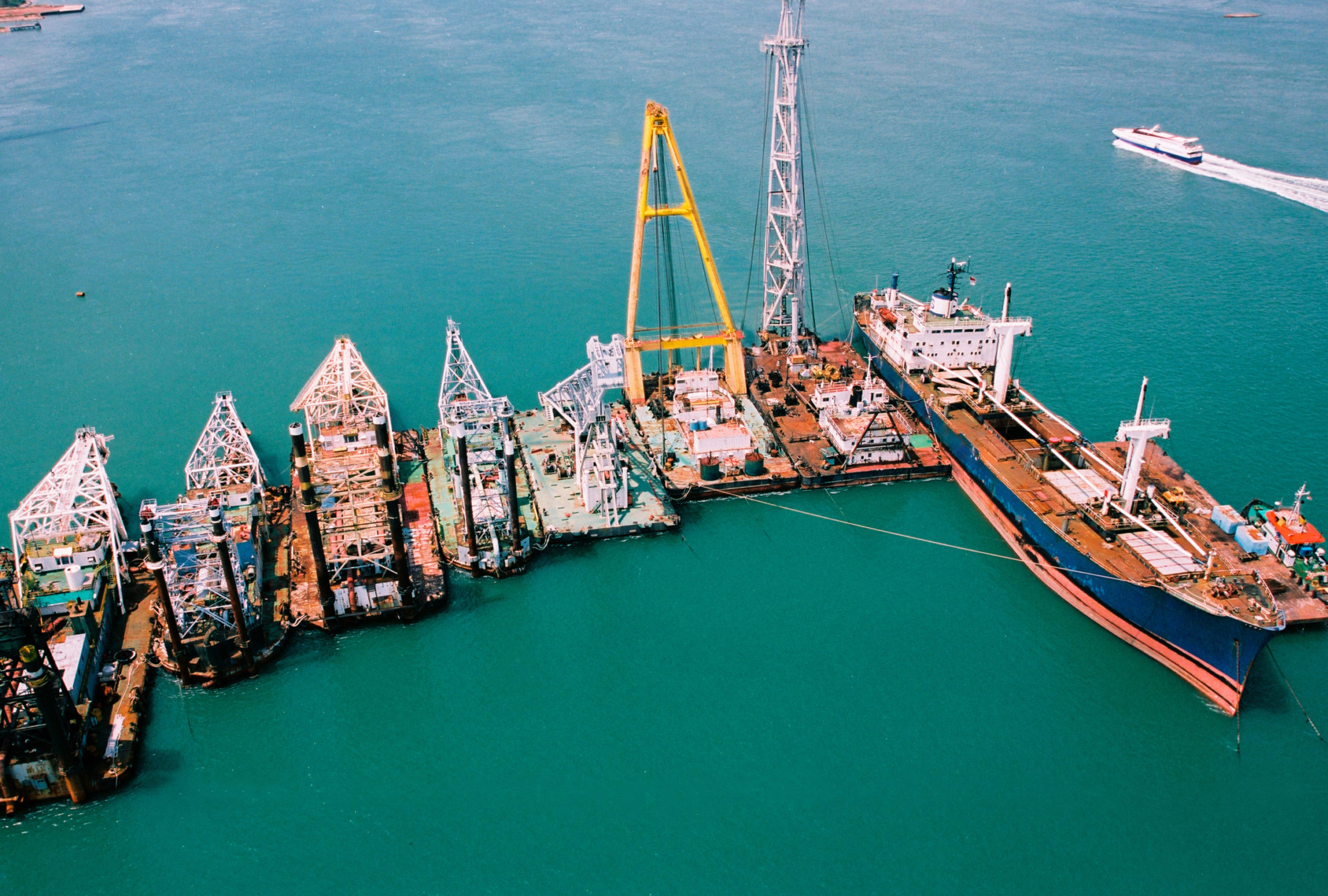 Container port in Batam, Indonesia.