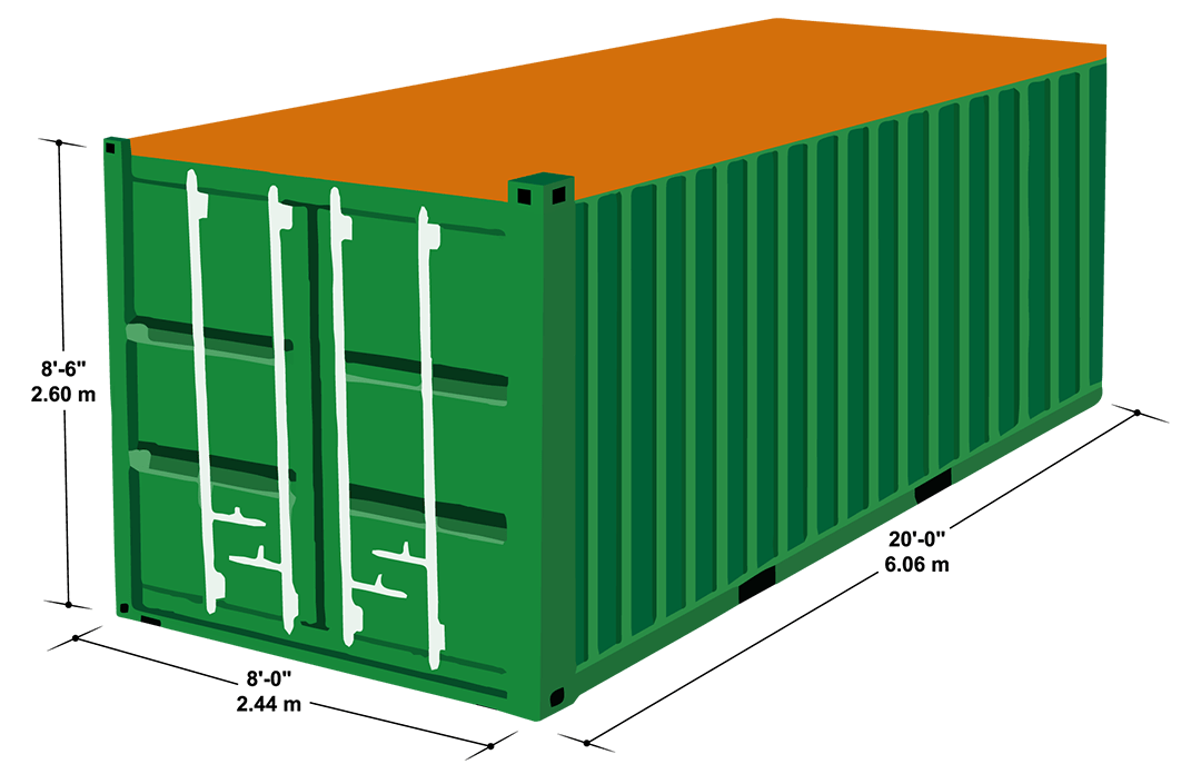 20´ Full Height Open Top Container