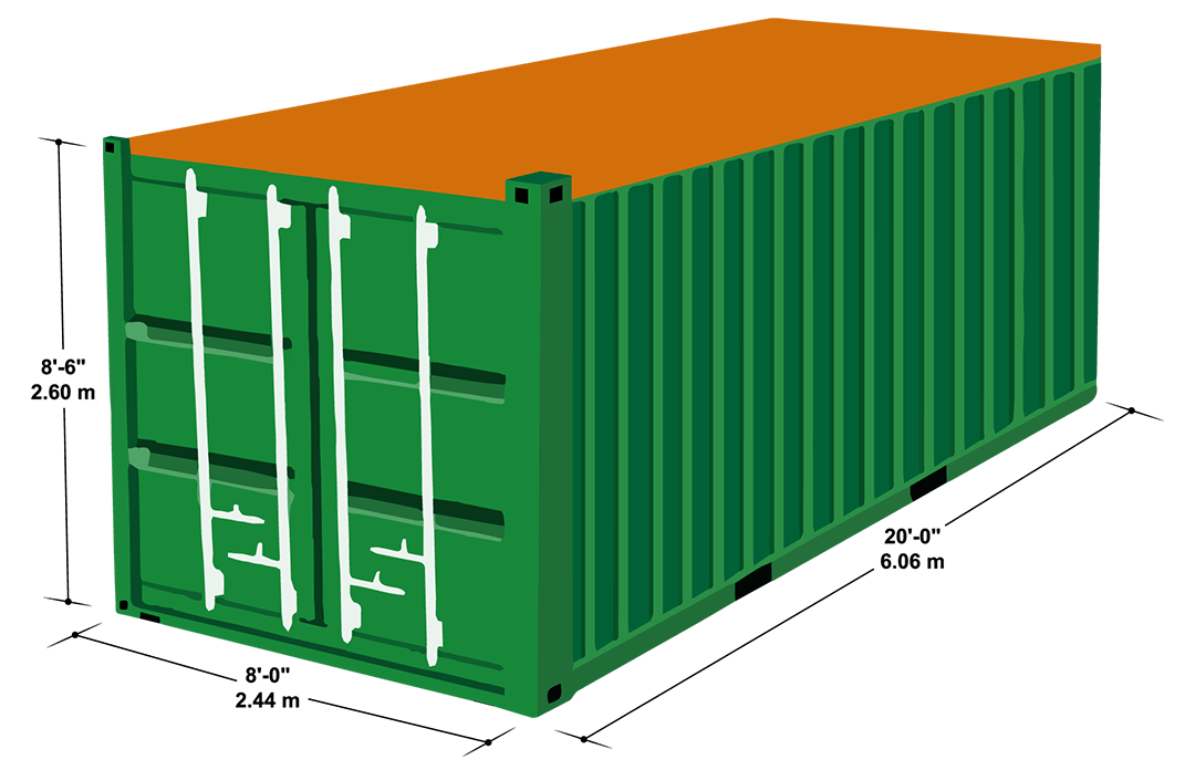 20´ Full Height Open Top Container