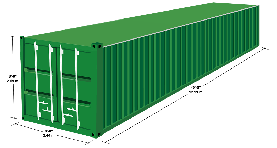 40´ Steel Dry Cargo Container