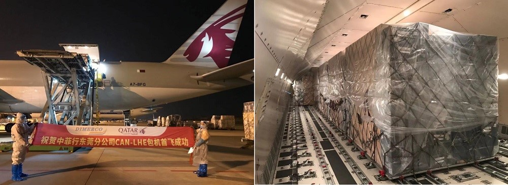 Dimerco coordinated to the collection of its client's oversized cargo, arranged customized palletization and loaded it onto the selected charter flight in Guangzhou on Jan.11.