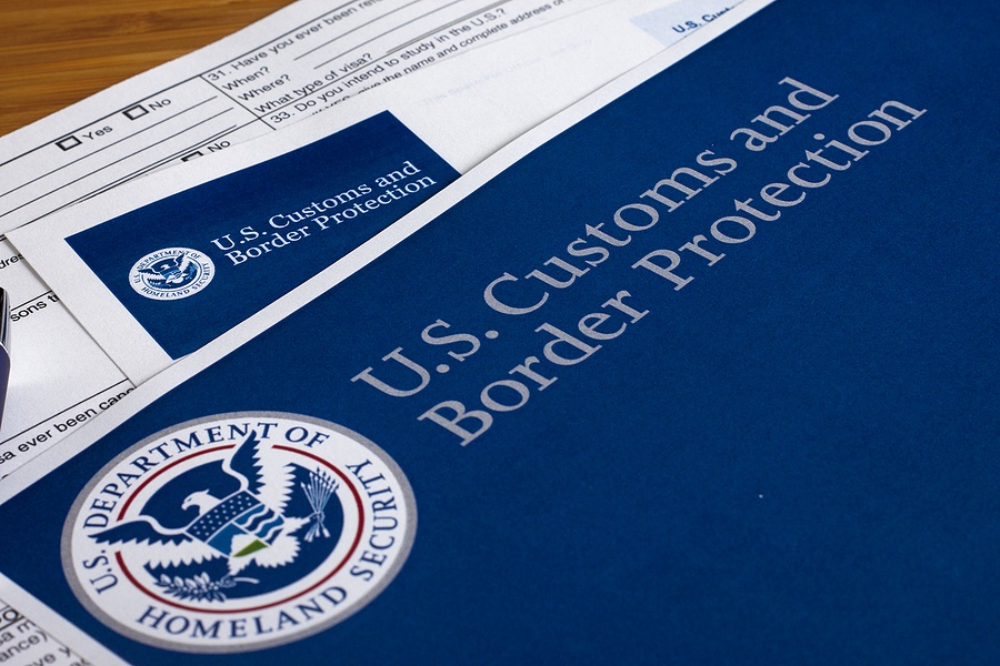 U.S. Customs and Border Protection logo.