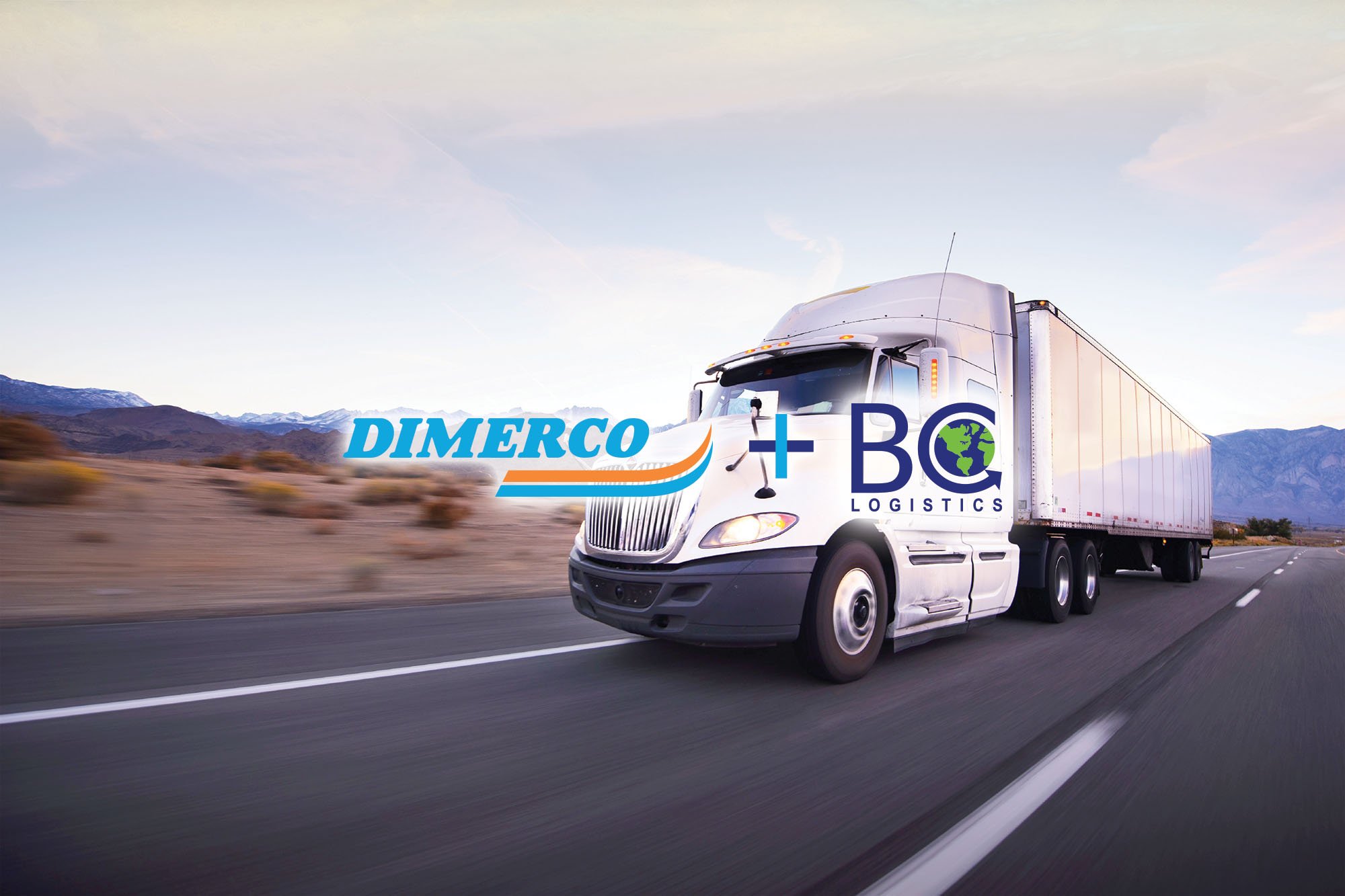BC Logistics and Dimerco, truck driving on road with cargo