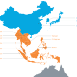 Map of the Regional Comprehensive Economic Partnership.