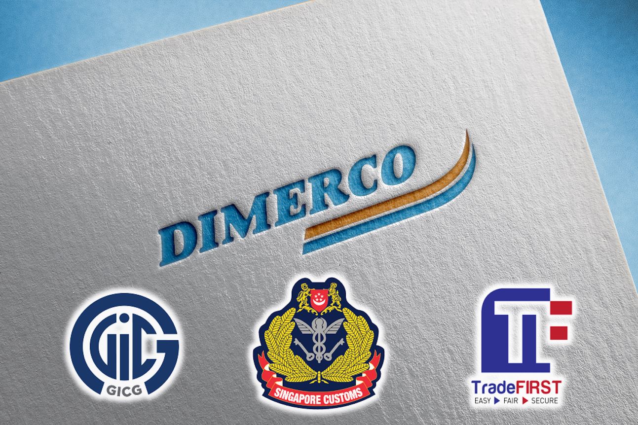 Dimerco SG Certifications. GICG, Singapore Customs, and Trade First.