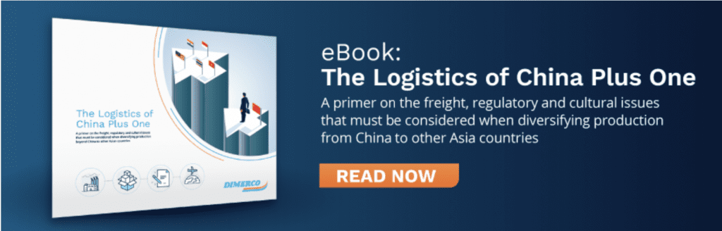 The Logistics of China Plus One