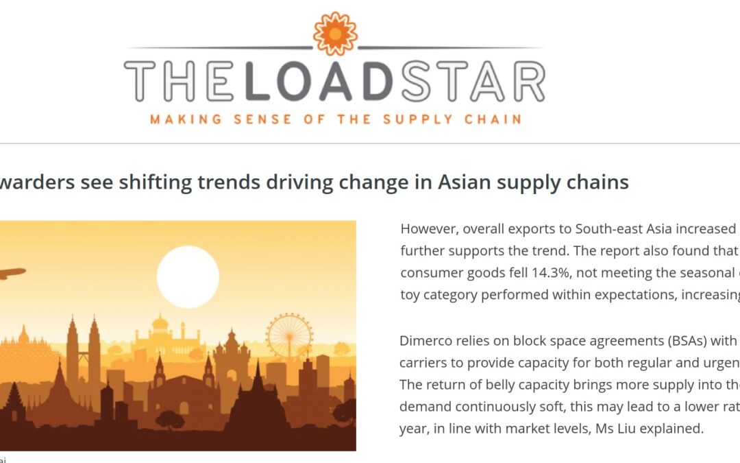 Forwarders see shifting trends driving change in Asian supply chains