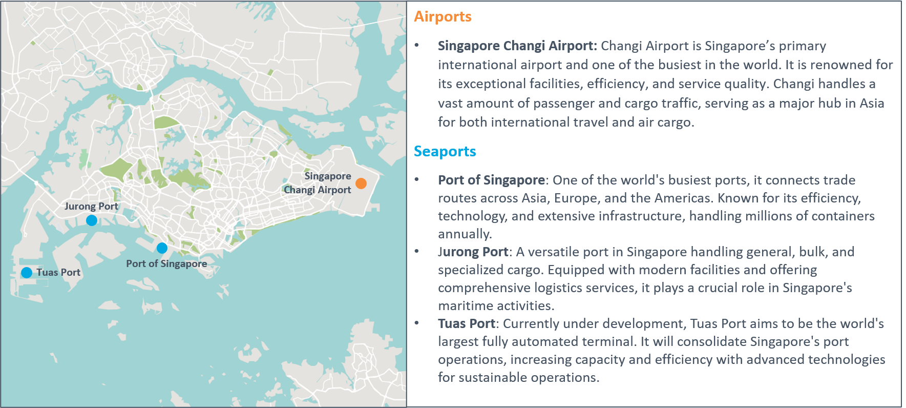 Singapore Airport and Seaport