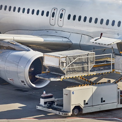 Loading freight on a plane — freight forwarding services