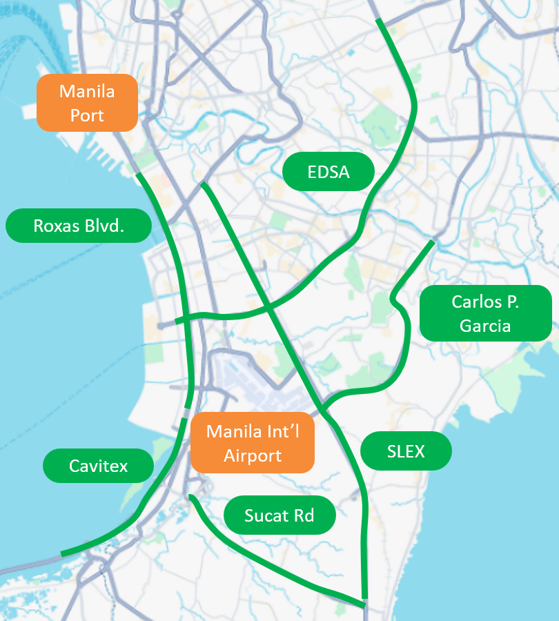 Major Roads in Manila - Dimerco