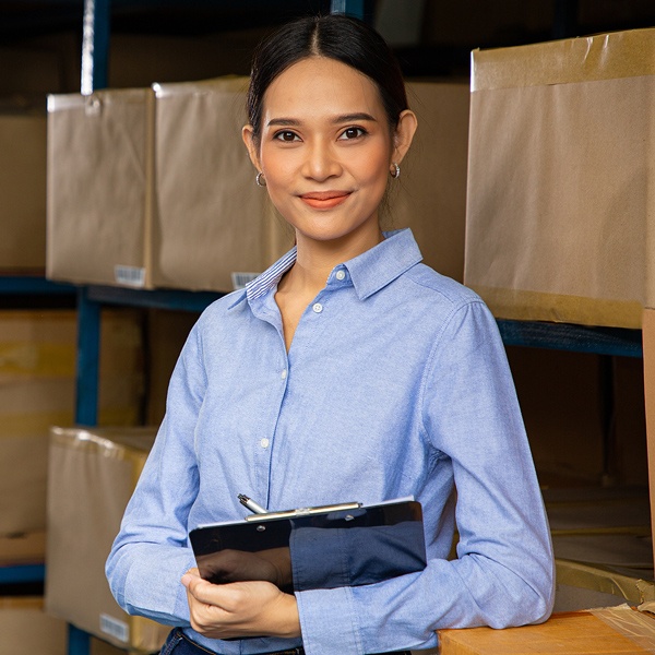 worker in warehouse, customs brokerage