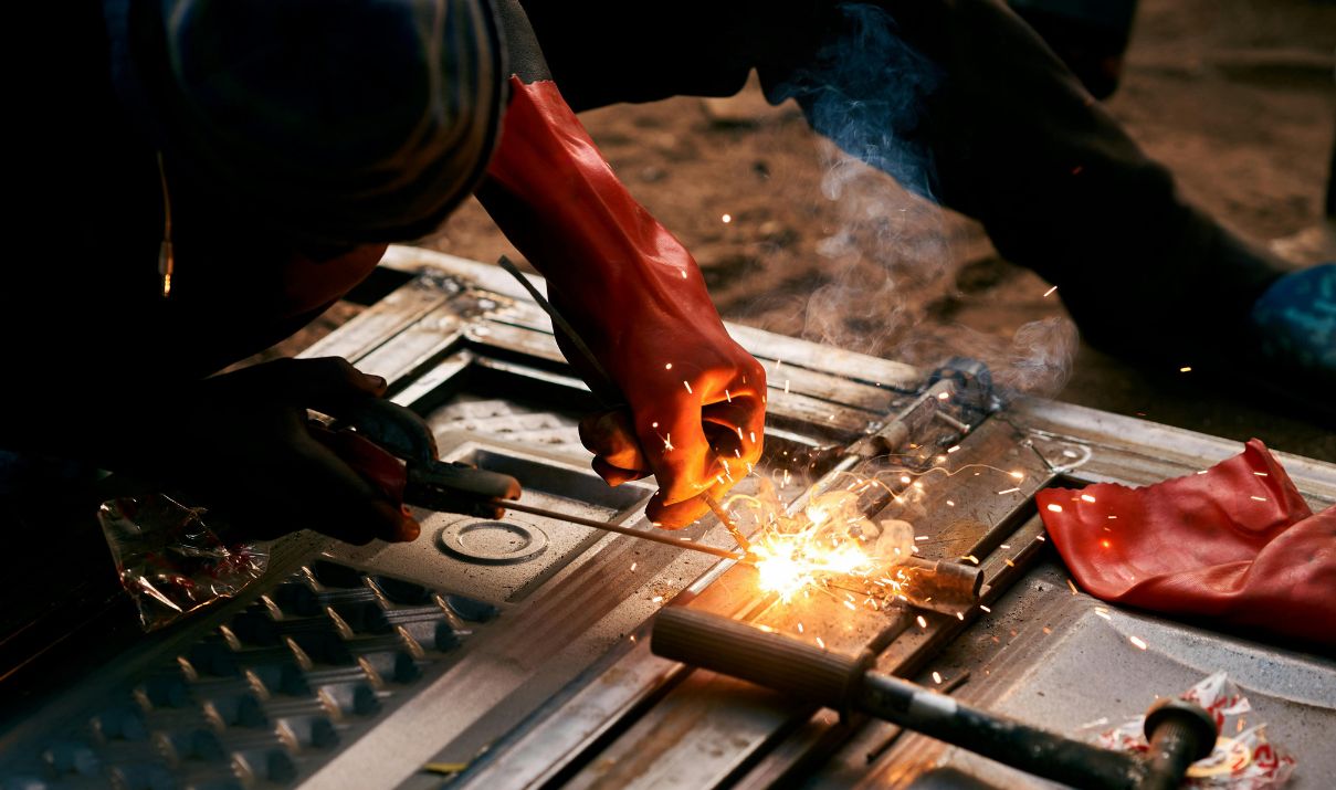 Metal welding process in manufacturing industry affected by Section 232 tariffs on steel, aluminum and copper imports