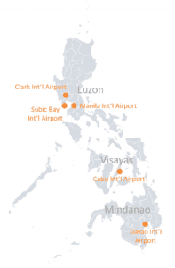 Major Philippines airports supporting international air freight and exports